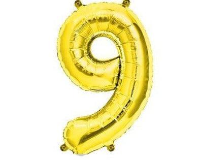 Air Filled Junior 9 Gold DIY Foil Balloon - Party Affair