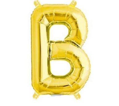 Gold Junior Letter B DIY Air Filled Foil Balloon - Party Affair