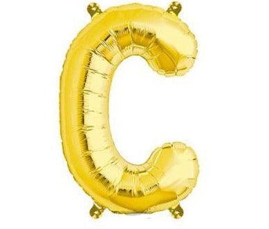 Gold Junior Letter C DIY Air Filled Foil Balloon - Party Affair