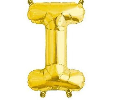 Gold Junior Letter I DIY Air Filled Foil Balloon - Party Affair