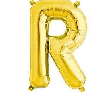 Gold Junior Letter R DIY Air Filled Foil Balloon - Party Affair