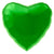 Lime Green Heart Foil Balloon 