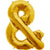 Gold Symbol Ampersand '&' Large Foil Balloon