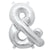 Silver Junior Symbol '&' DIY Air Filled Foil Balloon