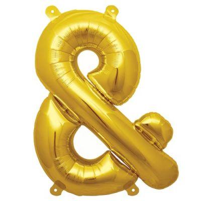 Gold Junior Symbol '&' DIY Air Filled Foil Balloon - Party Affair