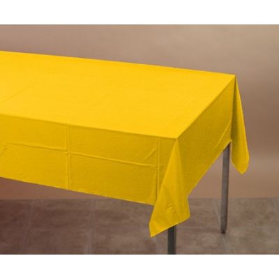 Yellow Plastic Rectangular Table Cover