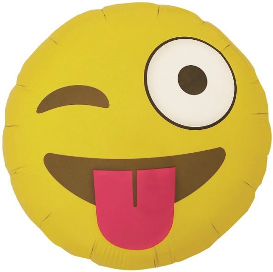 Emoji Winking Foil Balloon