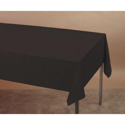 Black Plastic Rectangular Table Cover - Party Affair