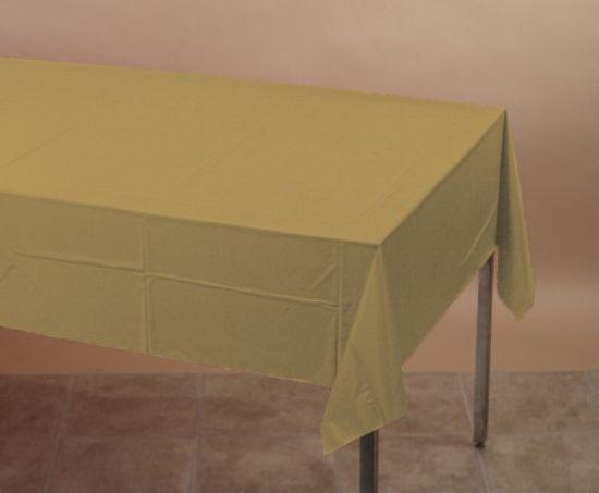 Gold Plastic Rectangular Table Cover - Party Affair