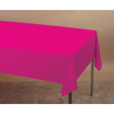 Magenta Plastic Rectangular Table Cover