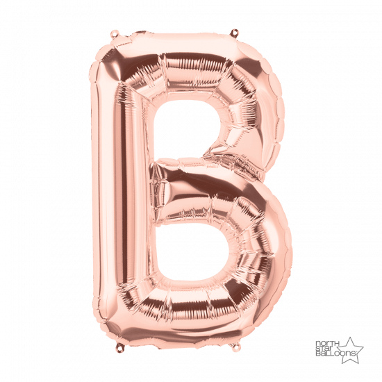 Rose Gold Letter B 86cm Foil Balloon - Party Affair