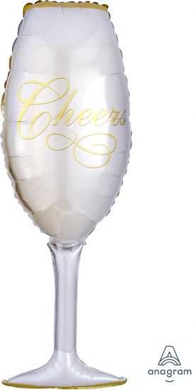 Cheers Champagne Glass Foil Balloon Shape