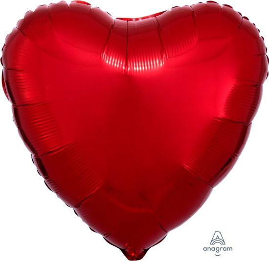 Metallic Red Heart Foil Balloon - Party Affair