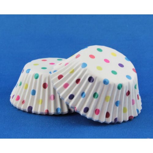 Rainbow Polka Dot Cupcake Cases