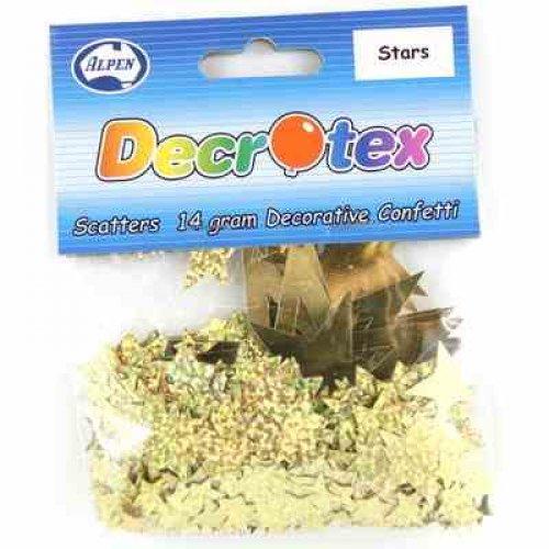 Scatter Assorted Holographic Gold Stars - Party Affair