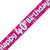 Pink Holographic Happy 40th Birthday Banner
