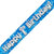 Blue Holographic Happy 1st Birthday Banner