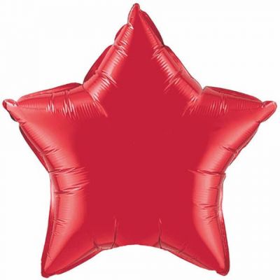 Ruby Red Star Foil Balloon