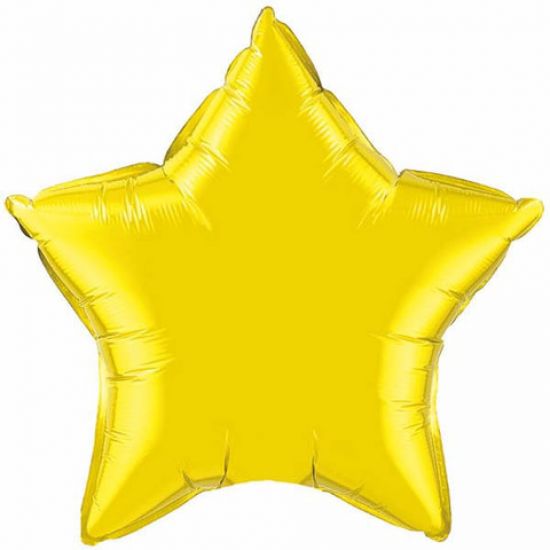 Citrine Yellow Star Foil Balloon