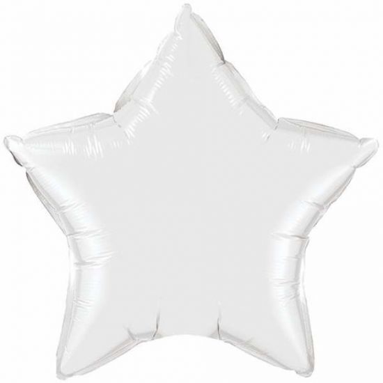 White Star Shaped Foil Balloon