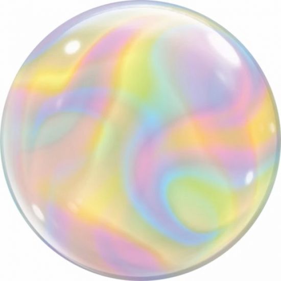Iridescent Swirls Plastic Bubble Balloon