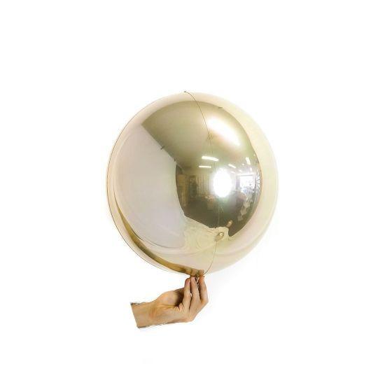 Loon Ball 35cm Metallic White Gold Foil - Party Affair