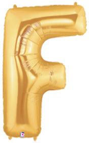 Letter F 100cm Gold Foil Balloon - Party Affair