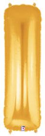 Letter I 100cm Gold Foil Balloon - Party Affair