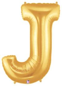 Letter J 100cm Gold Foil Balloon - Party Affair