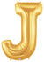 Letter J 100cm Gold Foil Balloon