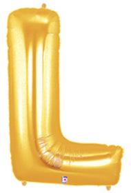 Letter L 100cm Gold Foil Balloon - Party Affair