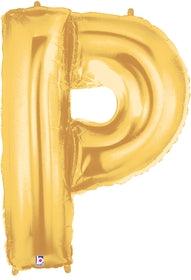 Letter P 100cm Gold Foil Balloon - Party Affair
