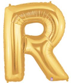 Letter R 100cm Gold Foil Balloon - Party Affair