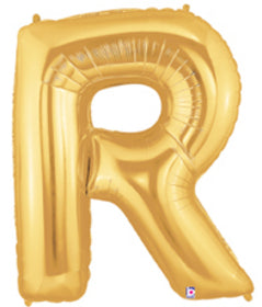 Letter R 100cm Gold Foil Balloon