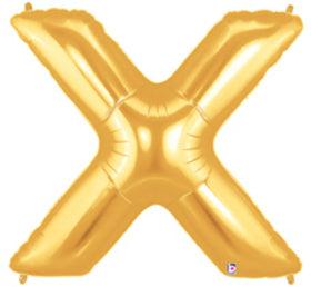 Letter X 100cm Gold Foil Balloon - Party Affair