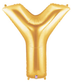 Letter Y 100cm Gold Foil Balloon