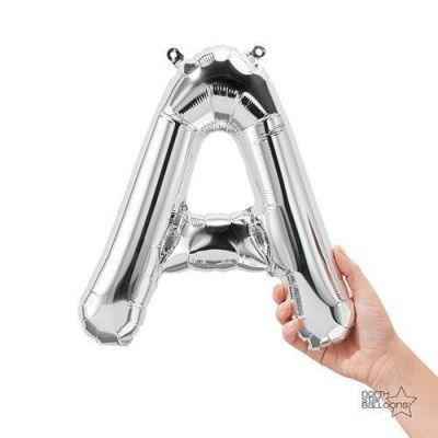 Silver Junior Letter A DIY Air Filled Foil Balloon - Party Affair