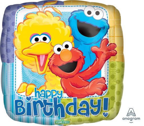Happy Birthday Sesame Street Foil Balloon