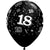 Black Metallic 18 Printed Latex Balloon