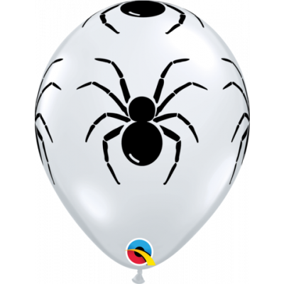 Clear Spider Print Latex Balloon