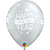 Metallic New Year Confetti Dots Silver Latex Balloon