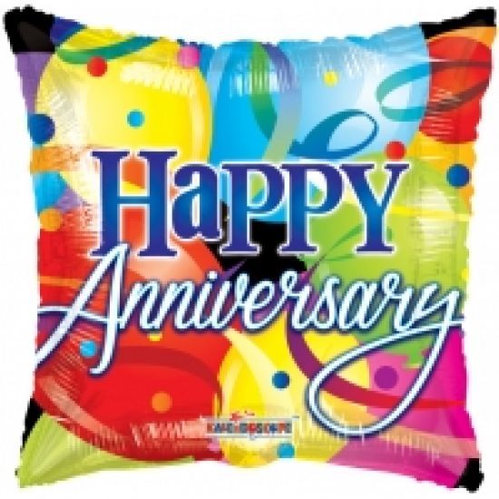 Happy Anniversary Square Foil Balloon