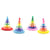 Striped Happy Birthday Cone Hat With Pompoms