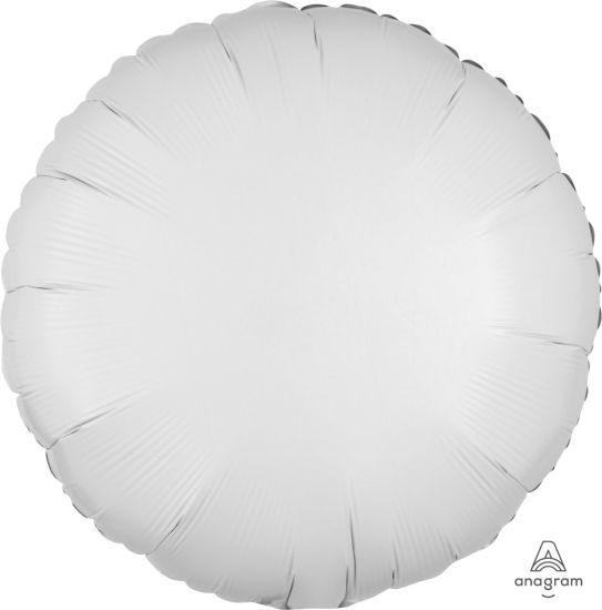Metallic White Round Foil Balloon - Party Affair