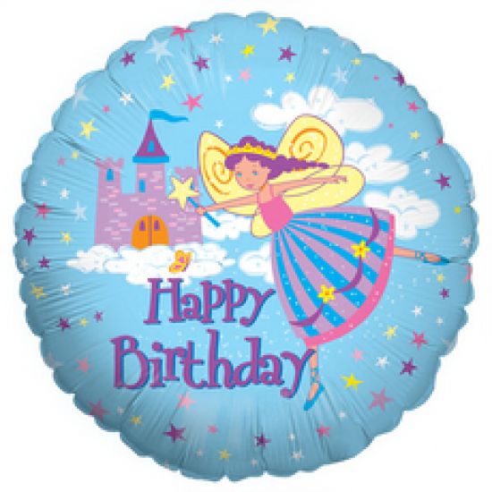 Happy Birthday Fairy Princess Foil Balloon