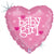 Baby Girl Pink Heart Holographic Foil Balloon