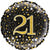 Sparkling Black & Gold Fizz 21 Foil Balloon