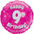 Pink Holographic Happy 9th Birthday Foil Balloon