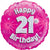 Pink Holographic Happy 21st Birthday Foil Balloon