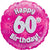 Pink Holographic Happy 60th Birthday Foil Balloon